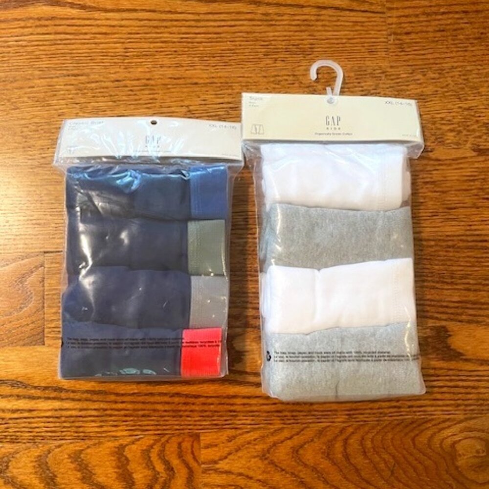 New Gap briefs and trunks - size XL, 14-16 years